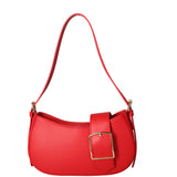 Borsa a spalla da donna 100% vera pelle 07213-L214 ROSSO Roberta Rossi