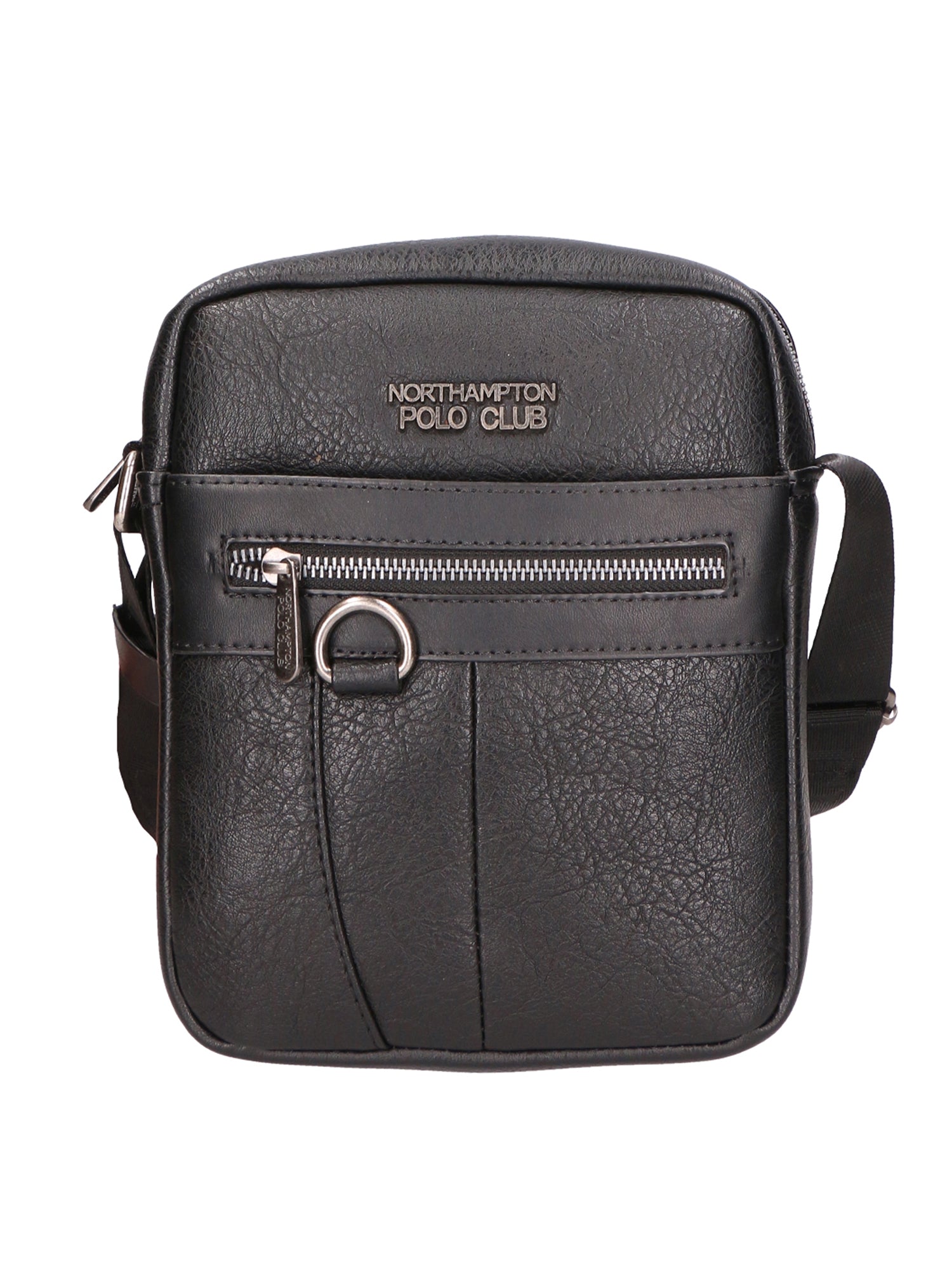 Borsa a tracolla uomo 100% pelle PU PCL3009-BLACK Northampton Polo Club