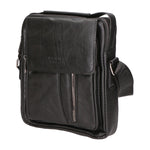 Borsa a tracolla uomo 100% pelle PU PCL3053-BLACK Northampton Polo Club