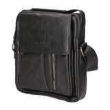 Borsa a tracolla uomo 100% pelle PU PCL3053-BLACK Northampton Polo Club