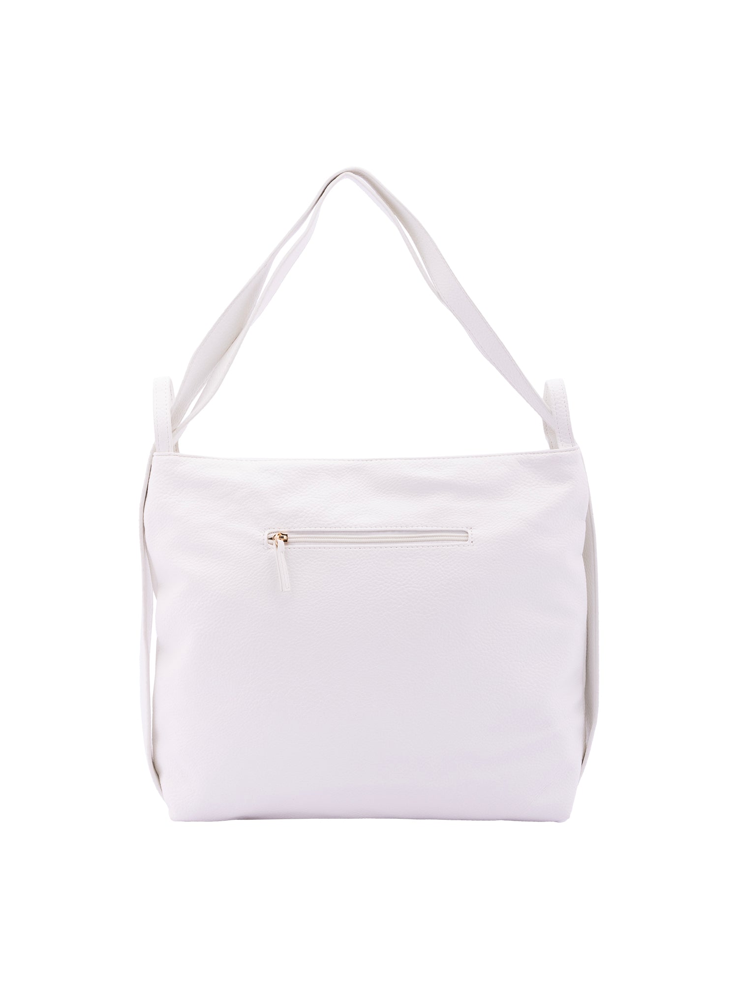 Borsa a spalla da donna Ecopelle e poliestere BC1407-WHITE B Cavalli