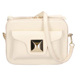 Ilenia Borsa a tracolla da donna 100% pelle 06013-L804 BEIGE Gave Lux