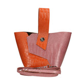 Ombretta Borsa a mano da donna Vera pelle 00643-C35+C73 ARANCIONE+MALVA Gave Lux