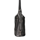 Vera pelle 07135-D28 NERO Borsa a spalla convertibile Anjelica Viola Castellani
