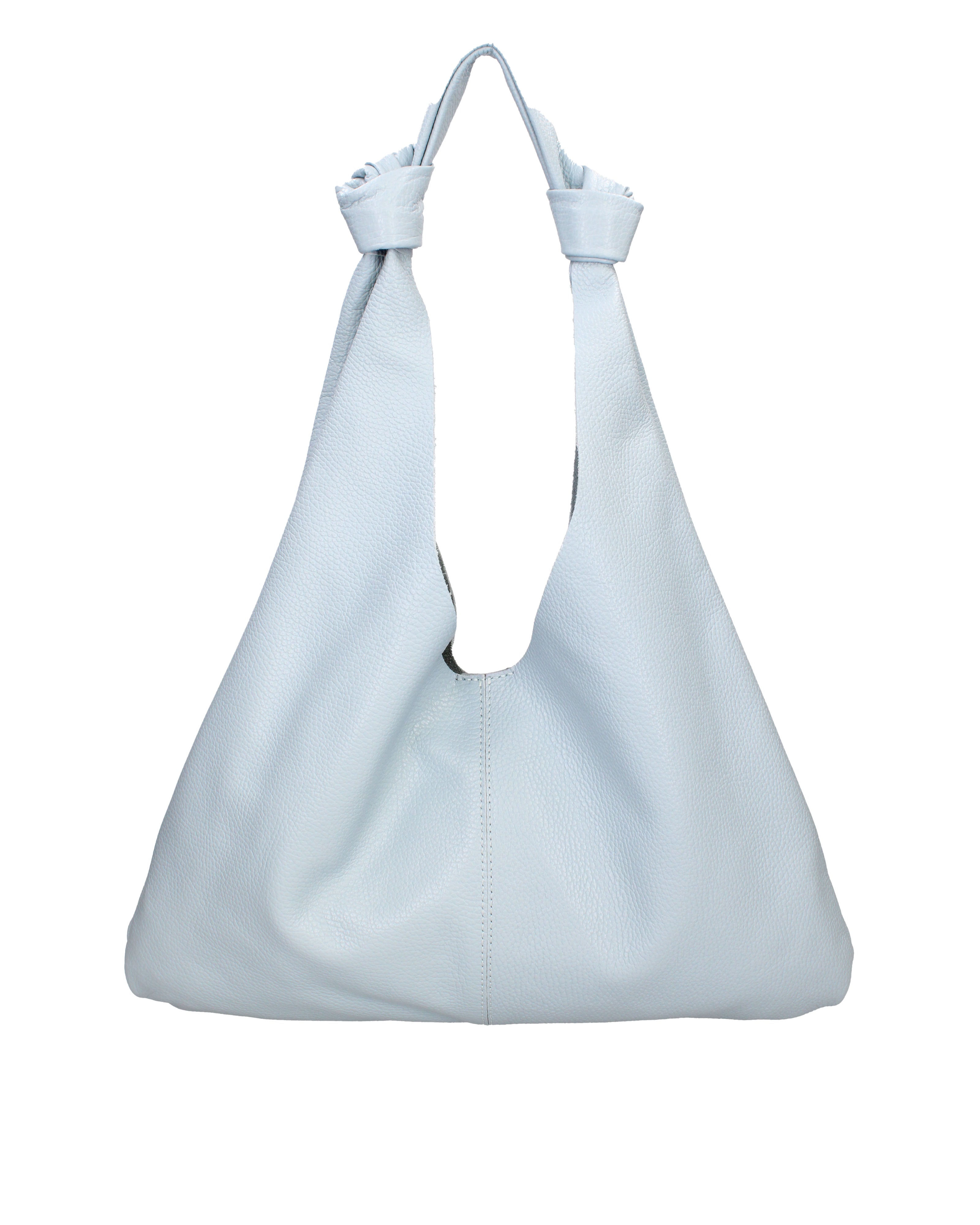 Borsa a spalla da donna 100% vera pelle 07156-D92 CELESTE Viola Castellani