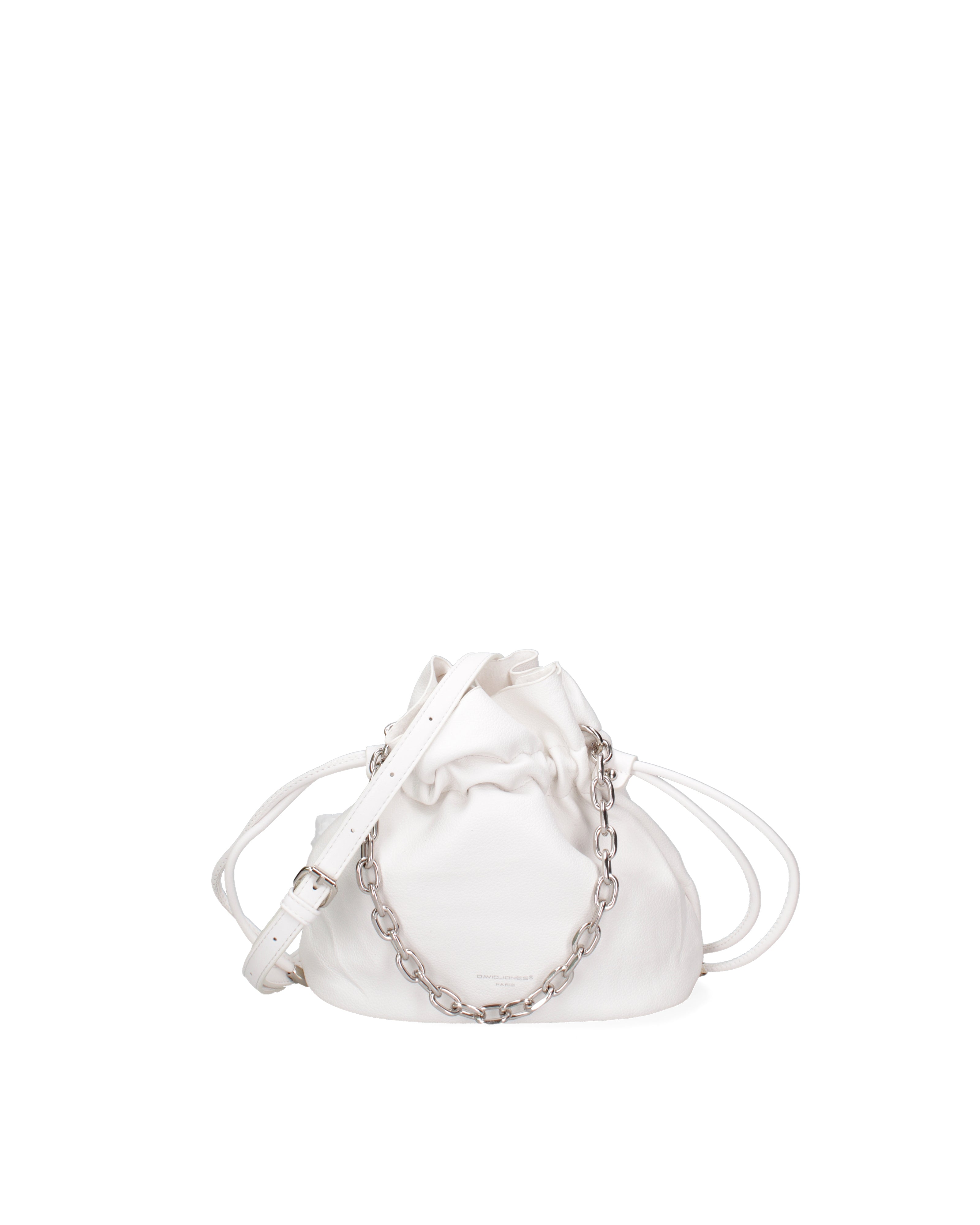 Borsa a secchiello da donna 100% PVC F6717-1-WHITE David Jones