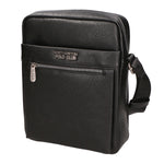 Borsa a tracolla uomo 100% pelle PU PCL3003-BLACK Northampton Polo Club