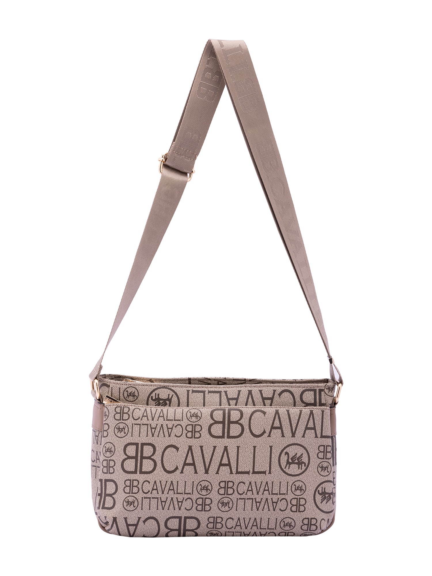 Borsa a tracolla da donna Ecopelle BC1438-KHAKI B Cavalli