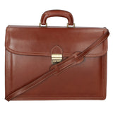 Cesare Borsa da lavoro uomo Vera pelle 7002-MARRONE Gave Lux