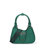 Borsa a mano da donna 100% PVC FLAT-CIRCLE-FOREST GREEN - SATIN CDF Marc Ellis