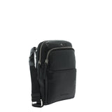 MO-21BC-BLACK Borsa a tracolla da uomo in vera pelle Momo Design