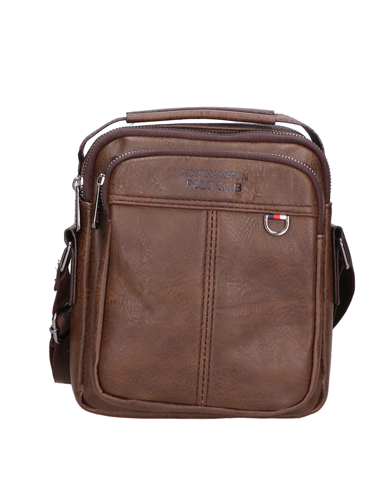 Borsa a tracolla uomo 100% pelle PU PCL3056-COFFEE Northampton Polo Club