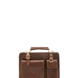Borsa a mano unisex in vera pelle Made in Italy 4506-TESTA DI MORO Alessia Firenze