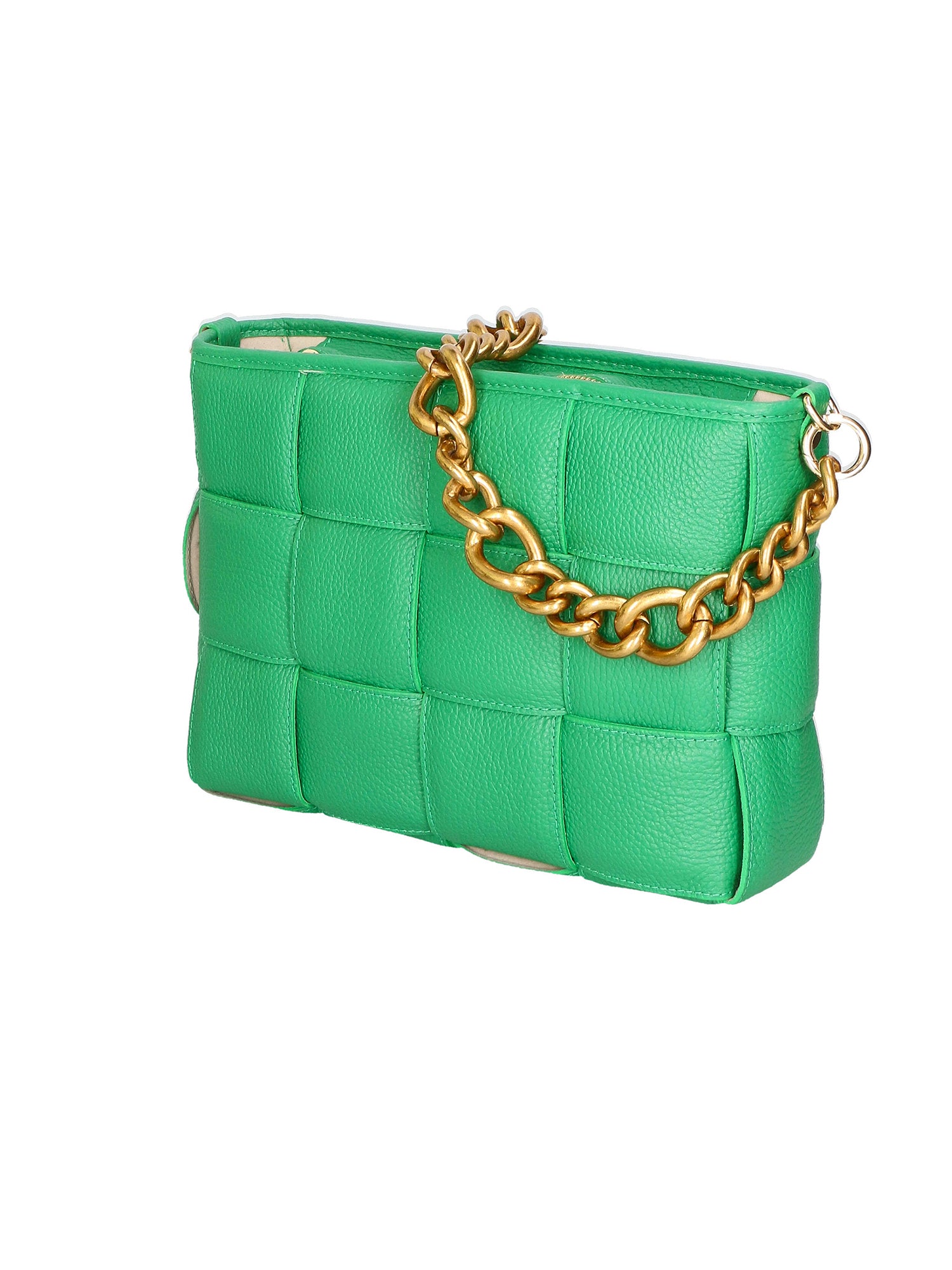 Agostina Borsa a mano da donna Vera pelle 04691-D47 VERDE MELA GREEN APPLE Gave Lux