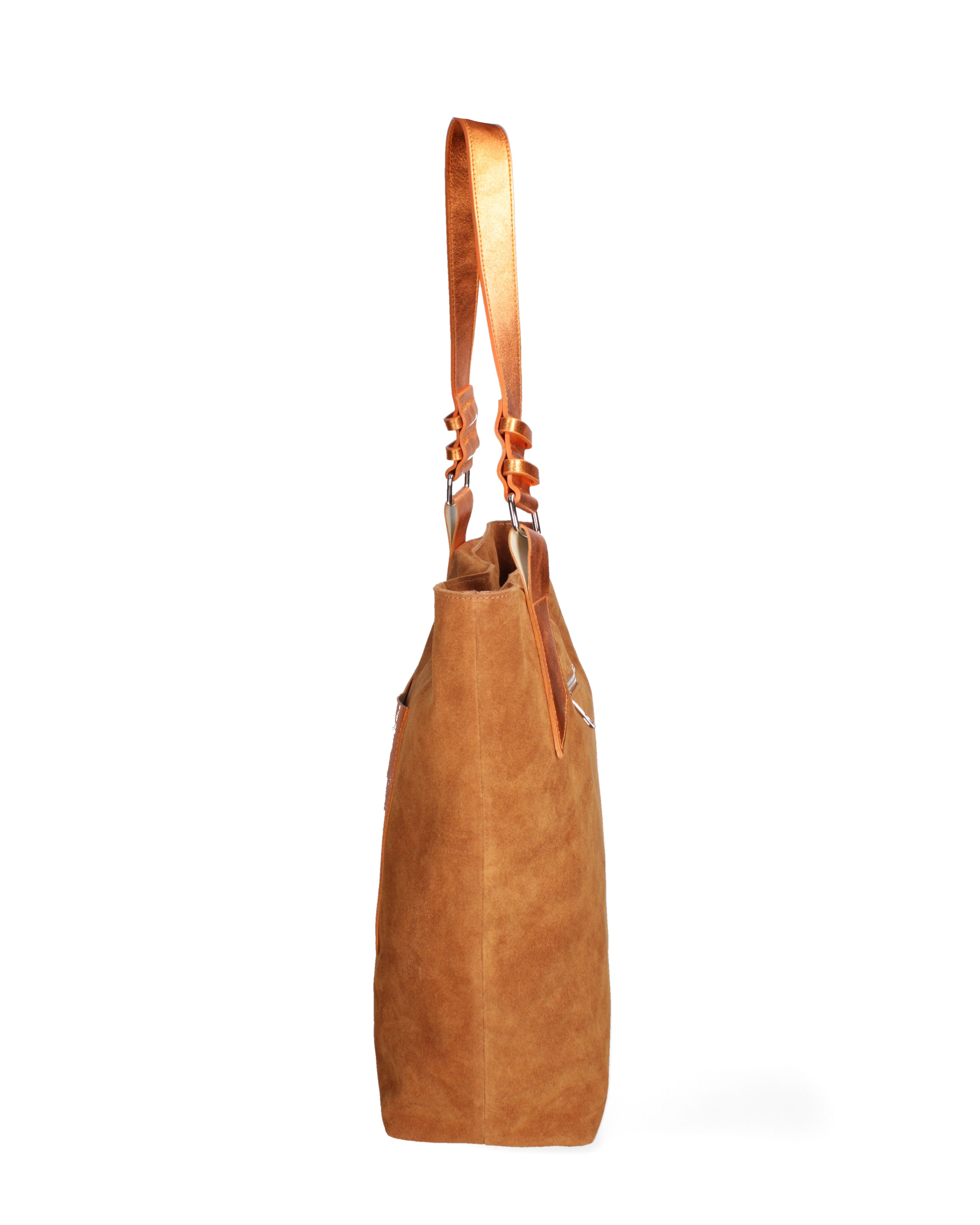 Borsa a spalla da donna Vera pelle 07312-D56A CUOIO+L006 Roberta Rossi
