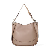 Borsa a spalla da donna 100% pelle riciclata 07224-Taupe Viola Castellani