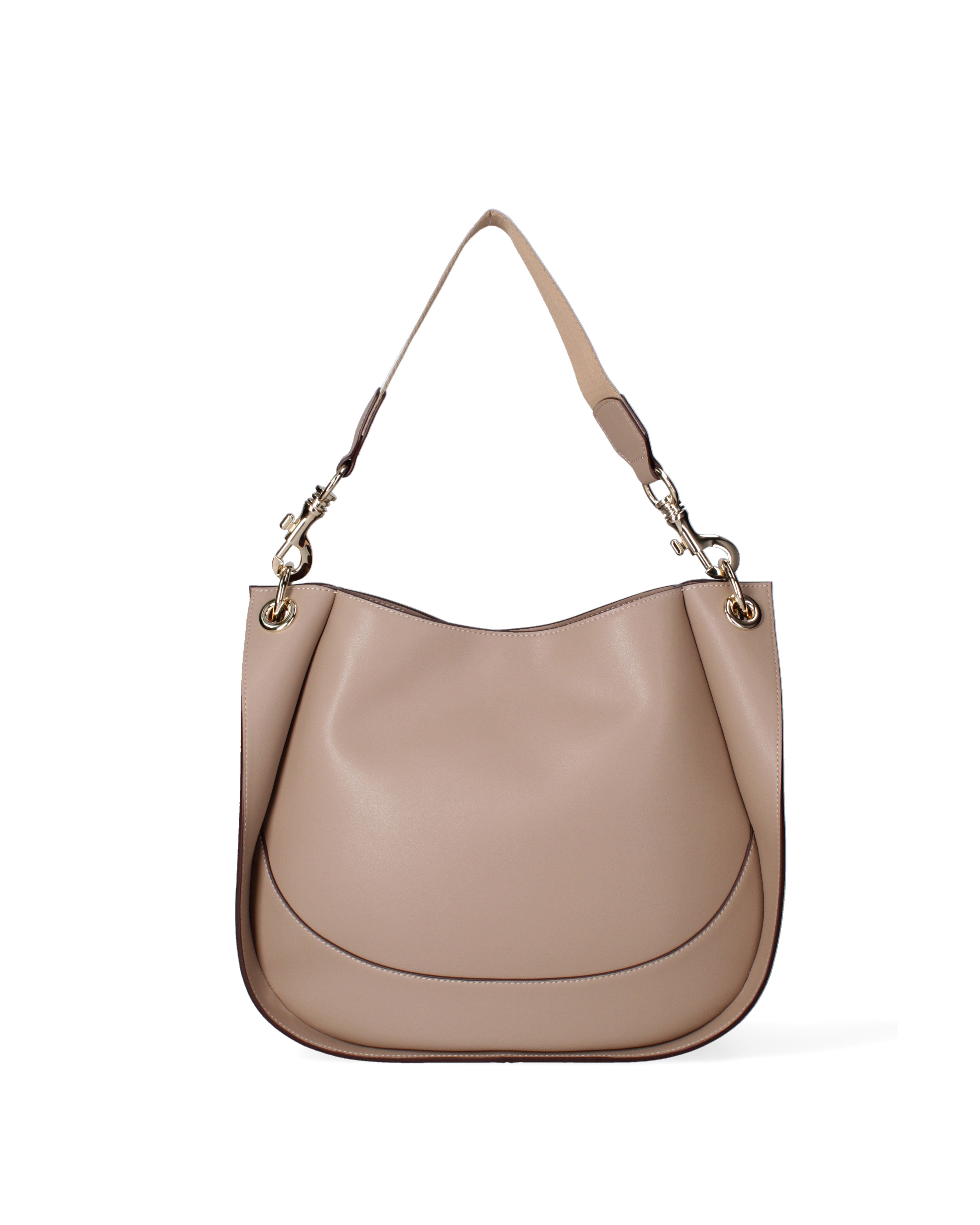 Borsa a spalla da donna 100% pelle riciclata 07224-Taupe Viola Castellani