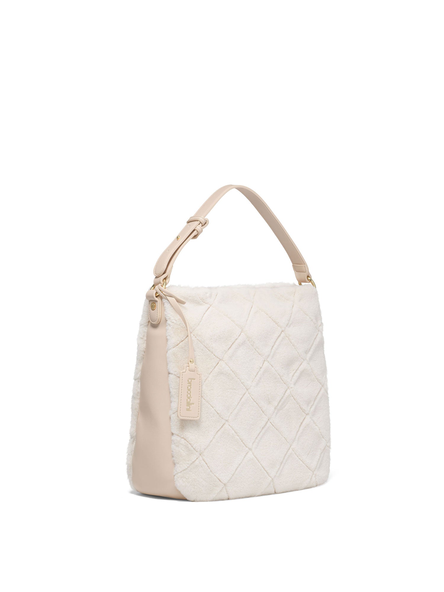 Elora Lux Borsa a spalla da donna Polyurethane + Polyester B16844-BEIGE Braccialini