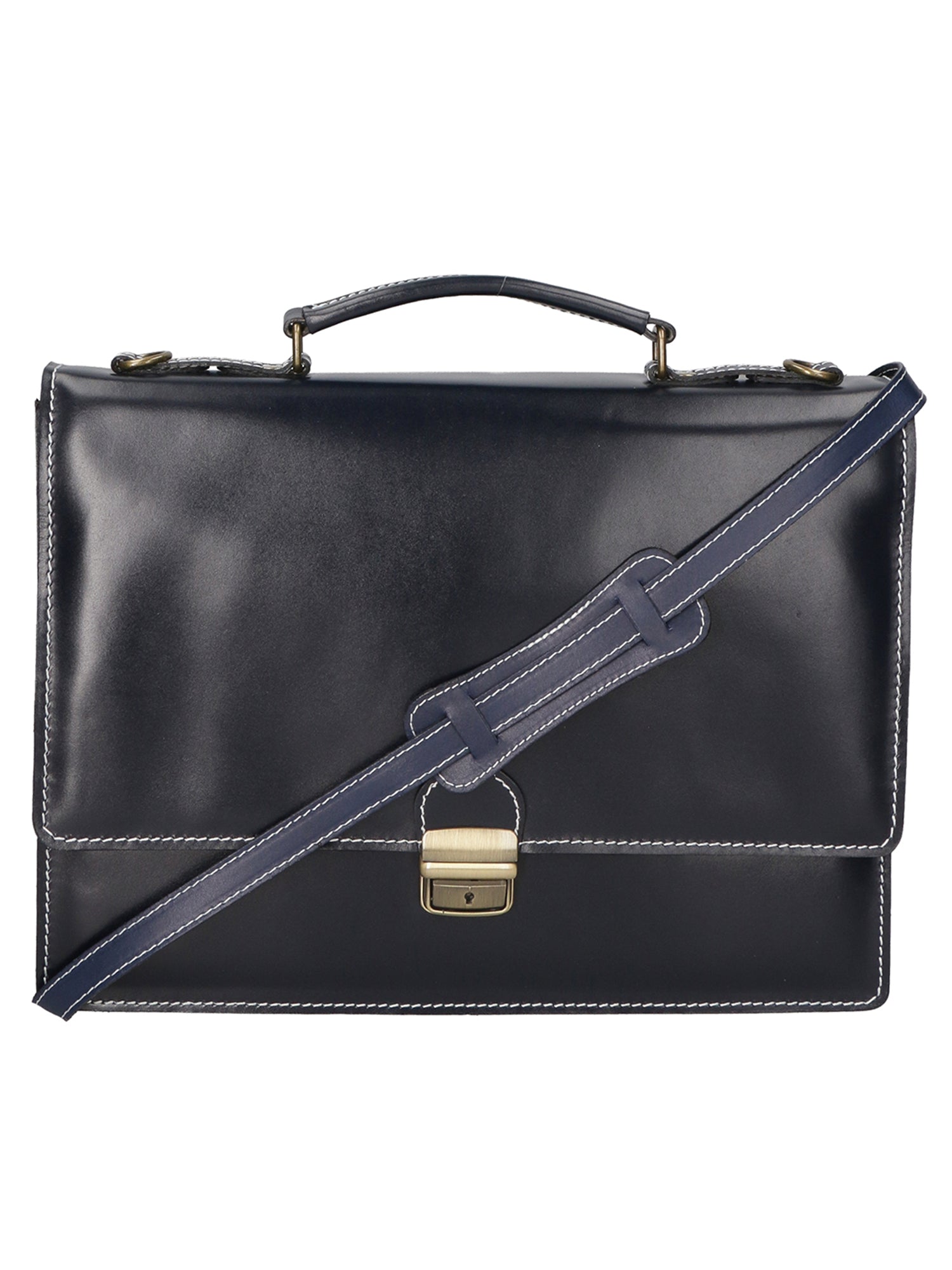 Ivo 7003-BLU Borsa da lavoro unisex in vera pelle Gave Lux