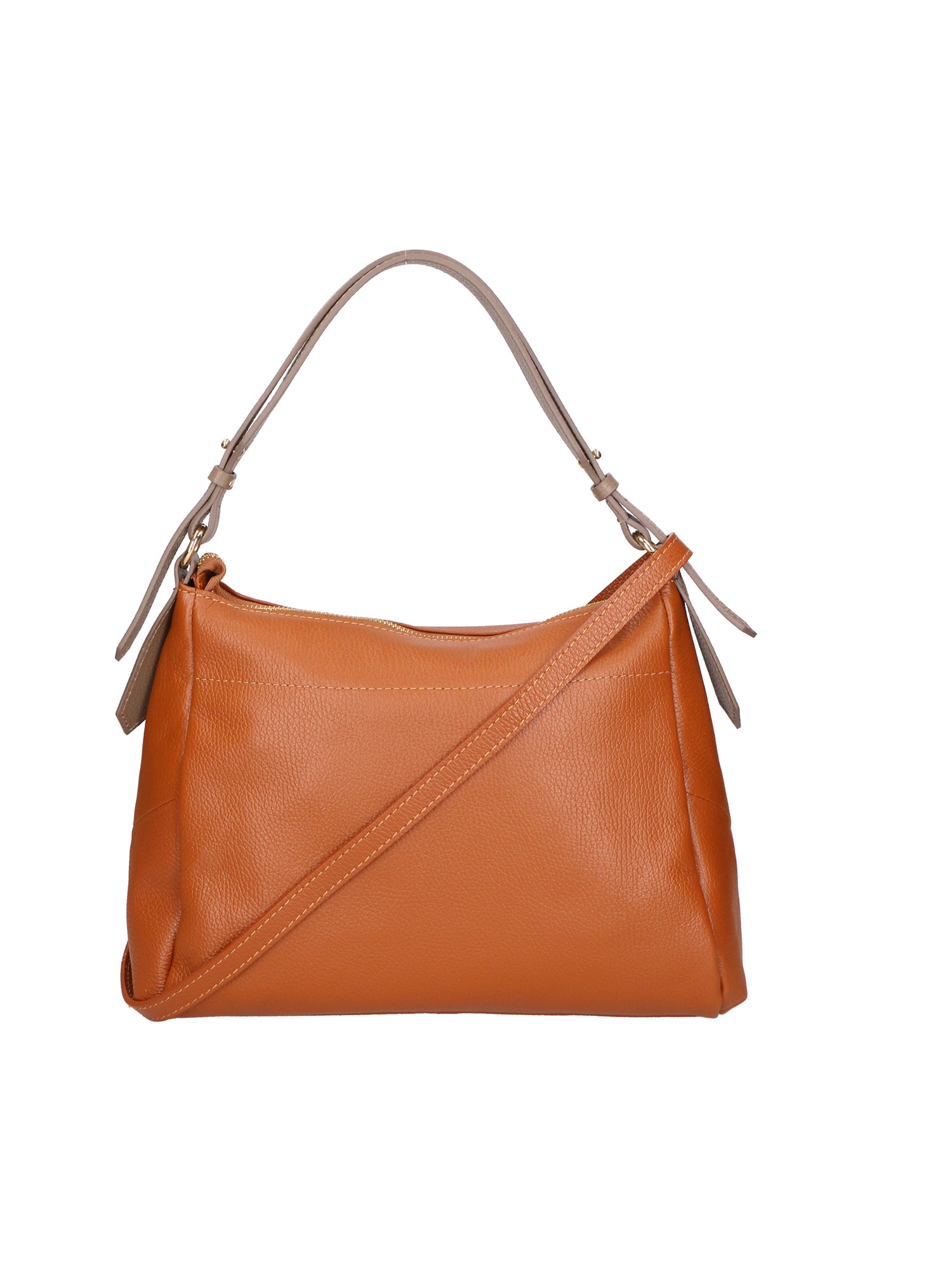 Vladimira Borsa a spalla da donna Vera pelle 06675-D17 CUOIO + D40 TAUPE Gave Lux