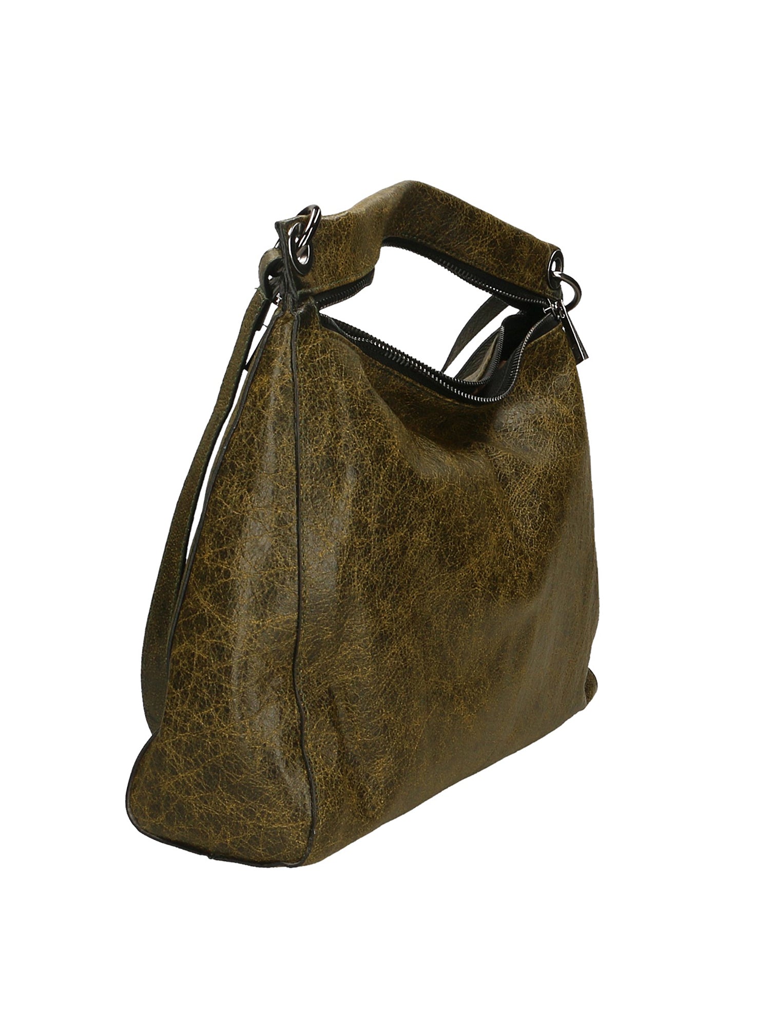 Ondina Borsa a spalla da donna Vera pelle 6569-VERDE GREEN Gave Lux