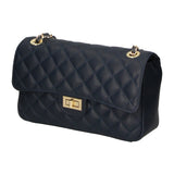 Clizia Borsa a spalla da donna Vera pelle 6078-S24 BLU JEANS Gave Lux