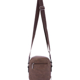 Borsa a tracolla da uomo Ecopelle BC1192-CAFFE' B Cavalli