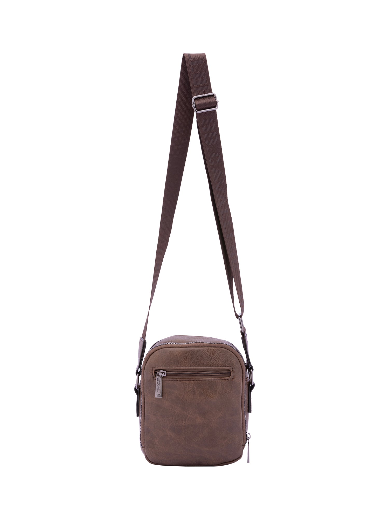 Borsa a tracolla da uomo Ecopelle BC1192-CAFFE' B Cavalli