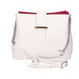 Eridana Borsa a tracolla da donna Vera pelle 1137-BIANCO Gave Lux