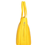 Borsa a spalla da donna Misto pelle e tessuto 07155-D04 GIALLO Roberta Rossi