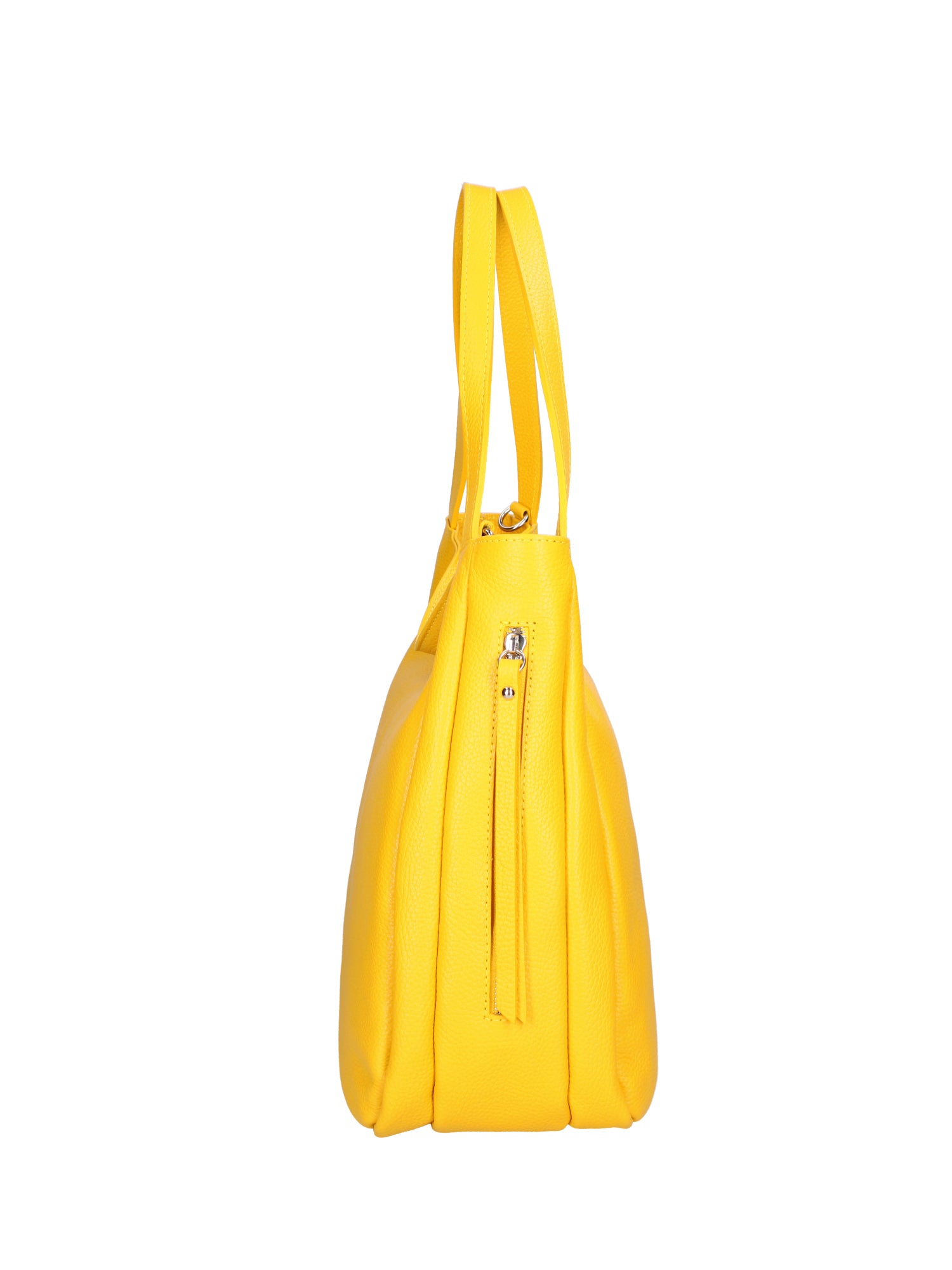 Borsa a spalla da donna Misto pelle e tessuto 07155-D04 GIALLO Roberta Rossi