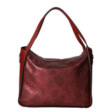 Aura Borsa a spalla da donna Vera pelle stampata lizard 05517-D10 RUBINO L019 RUBINO Gave Lux