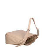 Borsa a spalla da donna Misto pelle e tessuto 07157-D05 CAPPUCCINO Roberta Rossi