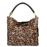 Arya Borsa a spalla da donna Vera pelle 05474-LEO BIANCO NERO 028 Gave Lux
