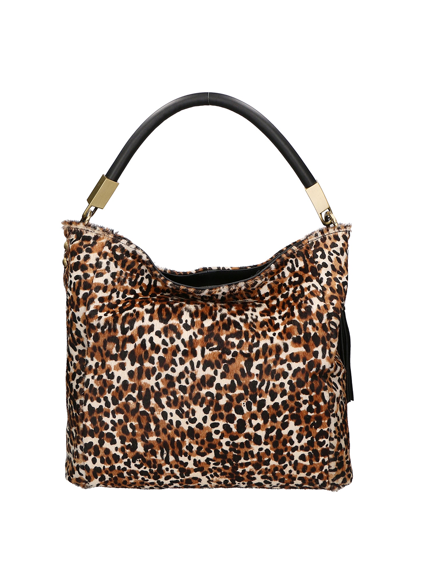 Arya Borsa a spalla da donna Vera pelle 05474-LEO BIANCO NERO 028 Gave Lux