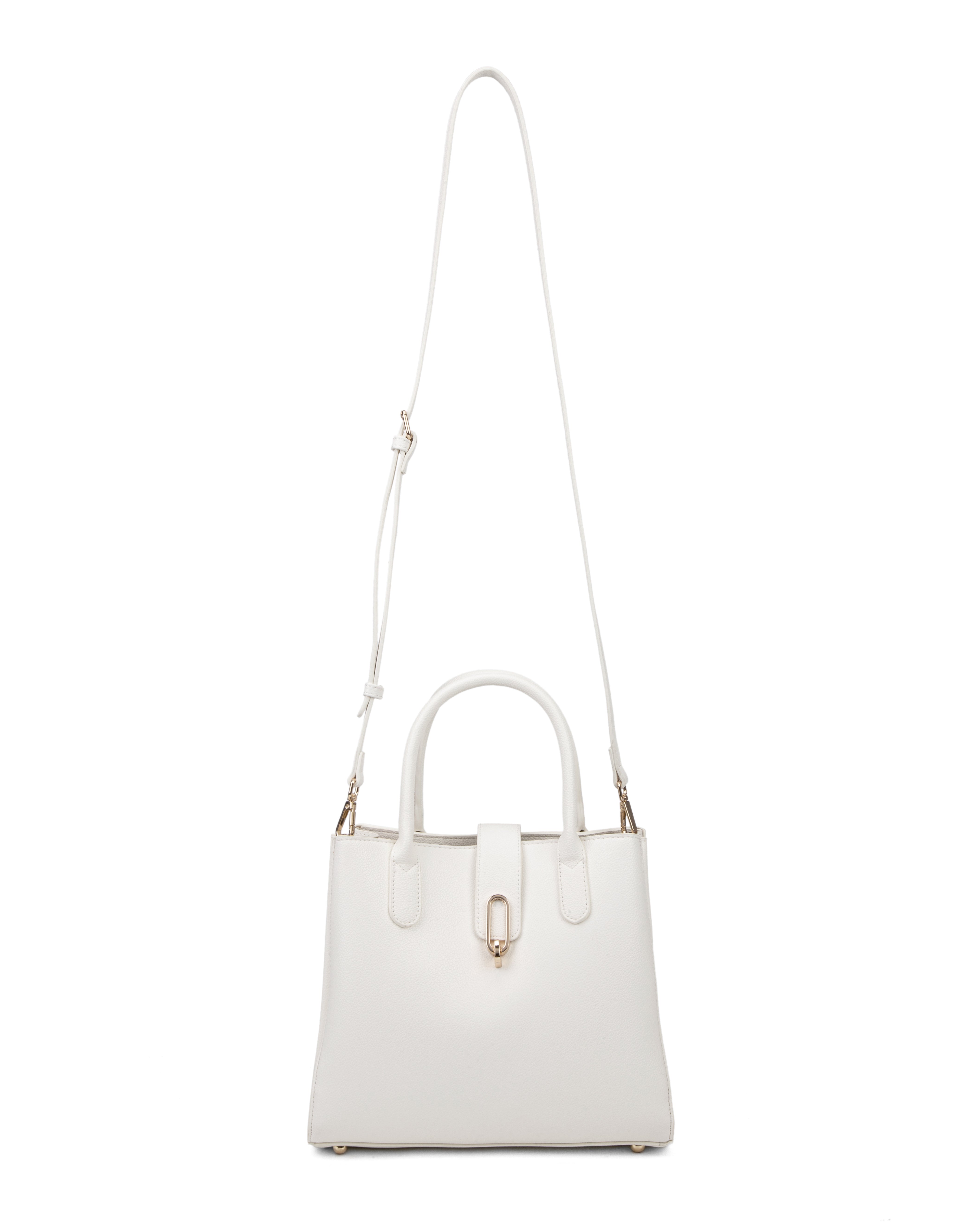 Borsa a mano da donna 100% pelle vegana PU 712-2PT-WHITE Diana&co