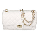 Clizia Borsa a spalla da donna Vera pelle 6078-S01 BIANCO Gave Lux
