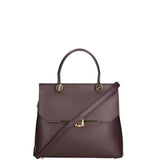 Borsa a mano da donna 100% vera pelle 7708-L133 BORDO' Viola Castellani