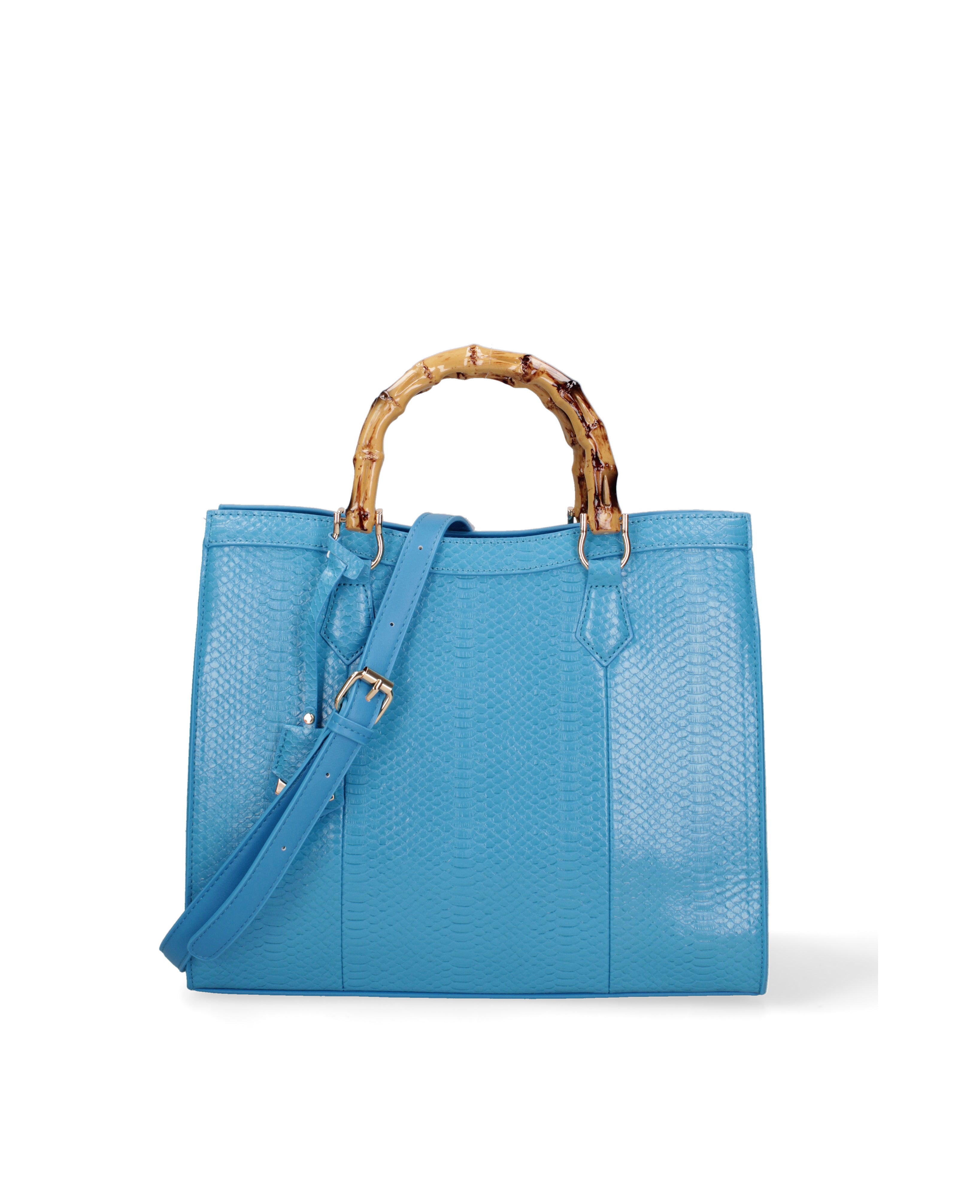 Borsa a spalla da donna Ecopelle vegana DC3333-3-BLUE Diana&co