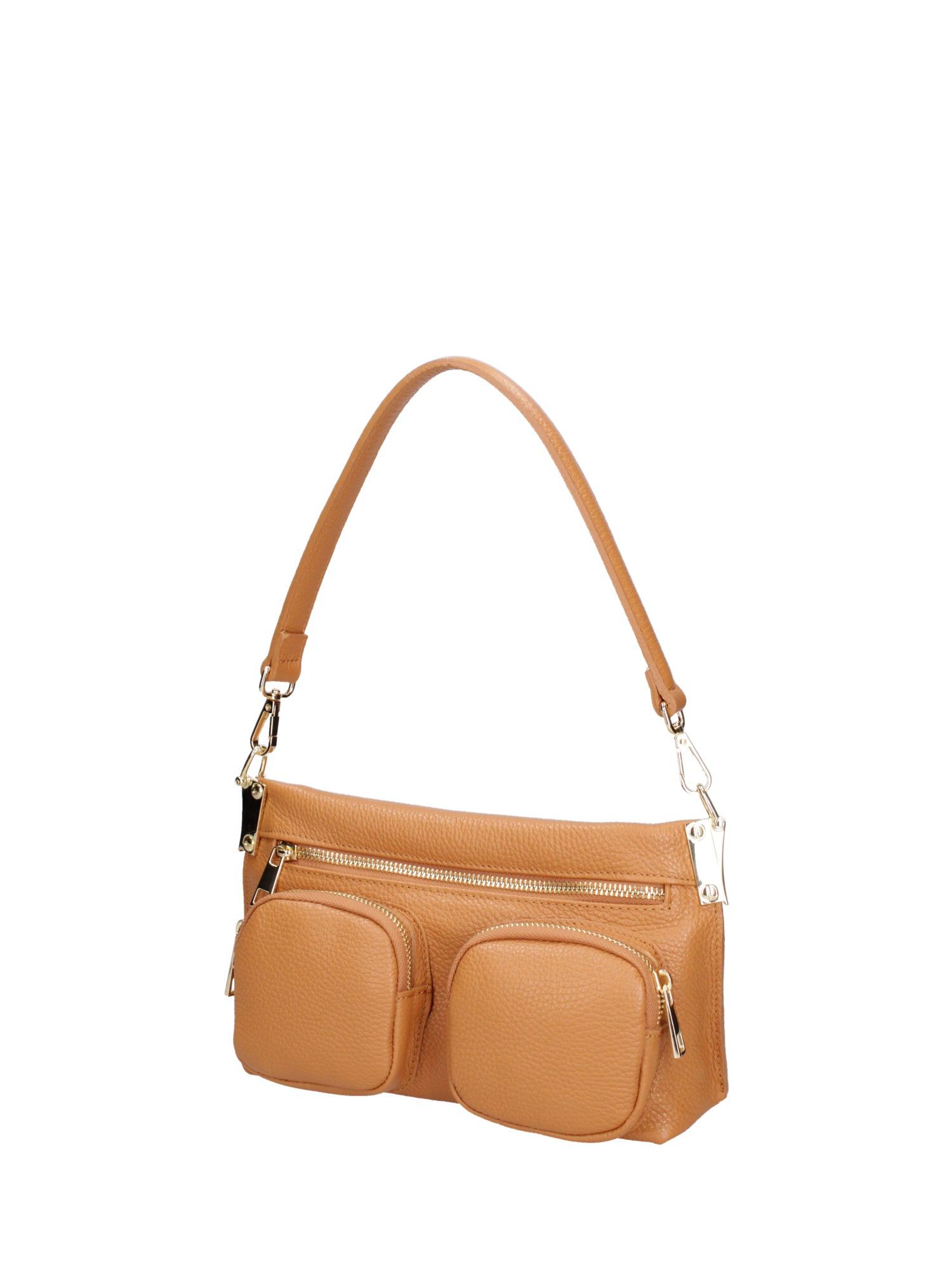 Borsa a spalla da donna Vera pelle 07147-D44 CUOIO Roberta Rossi