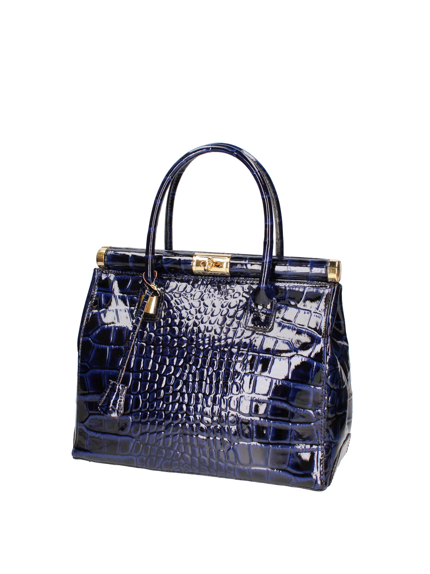 Delfina Borsa a mano da donna Vera pelle 7742-C26 BLU SCURO Gave Lux