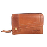 Portafoglio unisex in vera pelle 100% pelle di vacchetta SN2827647-TAN Santini Firenze