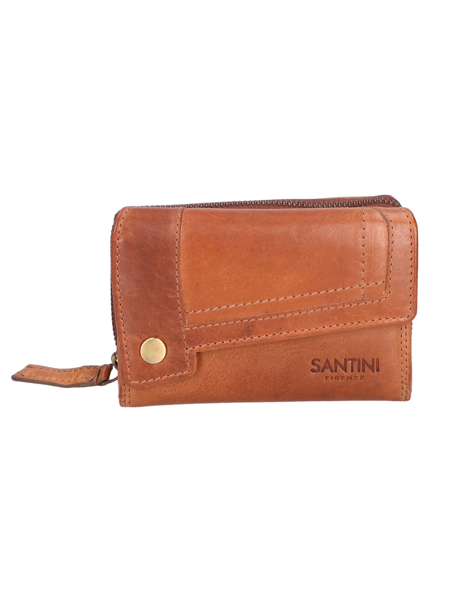 Portafoglio unisex in vera pelle 100% pelle di vacchetta SN2827647-TAN Santini Firenze