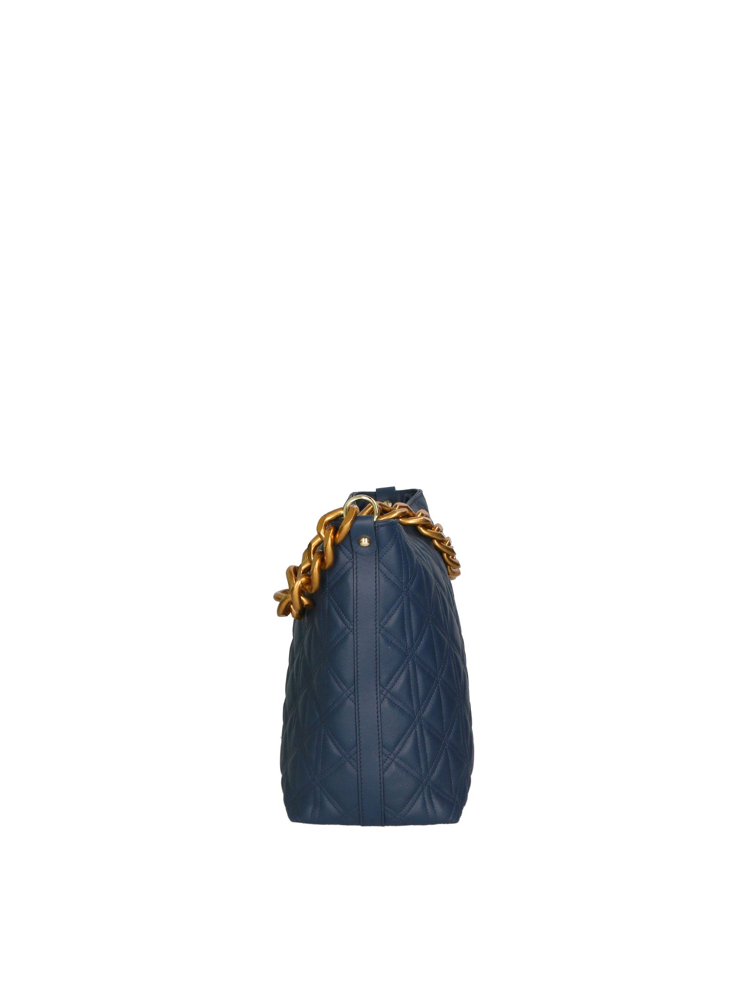 Adra Borsa a spalla da donna Vera pelle 04538-S24 BLU JEANS Gave Lux