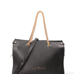 Borsa a spalla da donna Vera pelle JR-W-100-BLACK-GOLD John Richmond