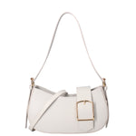 Borsa a spalla da donna 100% vera pelle 07213-L119 GRIGIO CHIARO Roberta Rossi