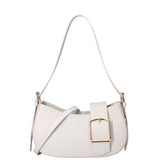 Borsa a spalla da donna 100% vera pelle 07213-L119 GRIGIO CHIARO Roberta Rossi