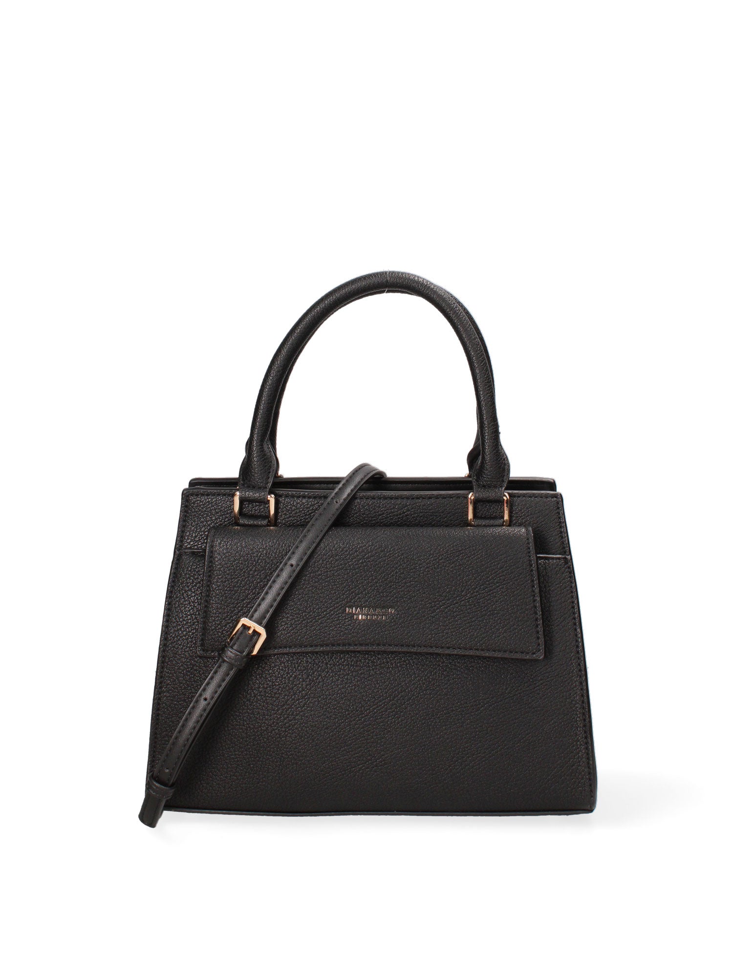 Borsa a mano da donna Ecopelle e Zip 614-2-BLACK Diana&co