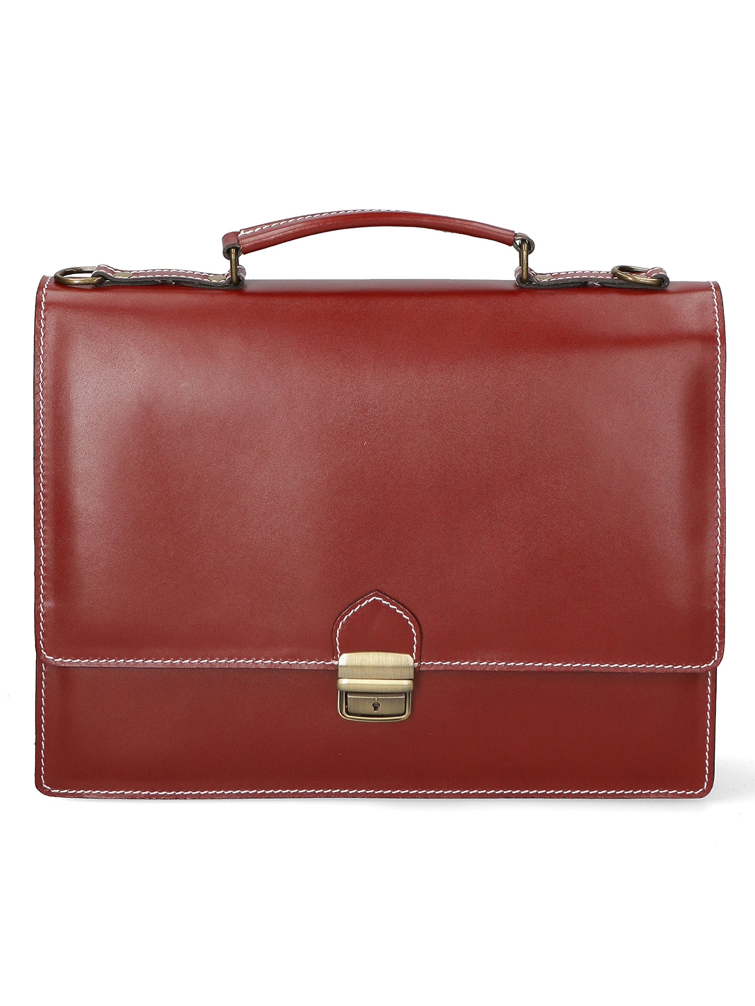 Ivo 7003-ROSSO Borsa da lavoro unisex in vera pelle Gave Lux