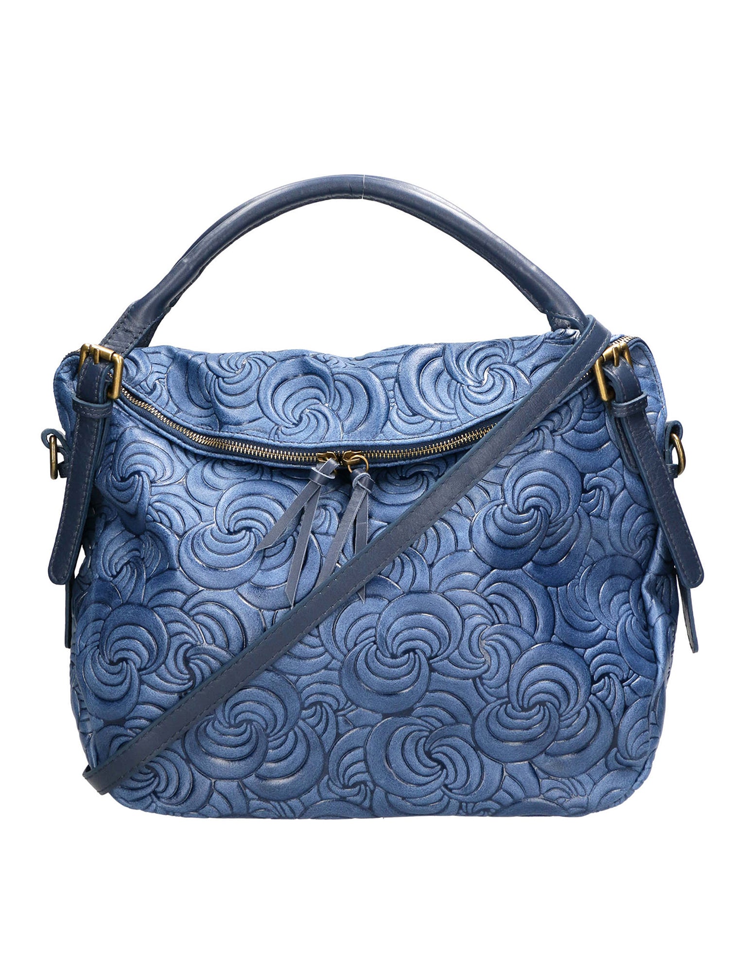 Devis Borsa a mano da donna Vera pelle 80014-012 BLU JEANS Gave Lux